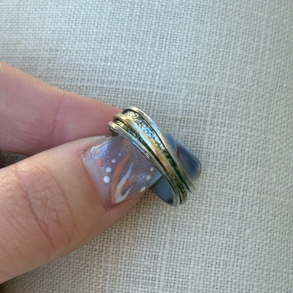 Silpada Float On Spinner Ring Two Tone - Picture 7 of 9